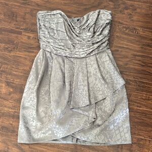 H&M Strapless Silver Dress